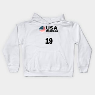 USA Basketball Number 19 T-shirt Design Kids Hoodie